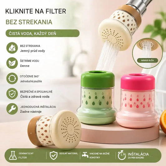 【3 kusov】💦 Vodovodný filter odolný voči striekajúcej vode – 360° – Šetrí vodu viac a je efektívnejší, lepšie výsledky umývania