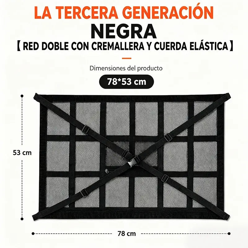 🚗✨ Red de Almacenamiento para Techo del Coche — Organizador Colgante para Aprovechar el Espacio y Mantener el Interior Ordenado