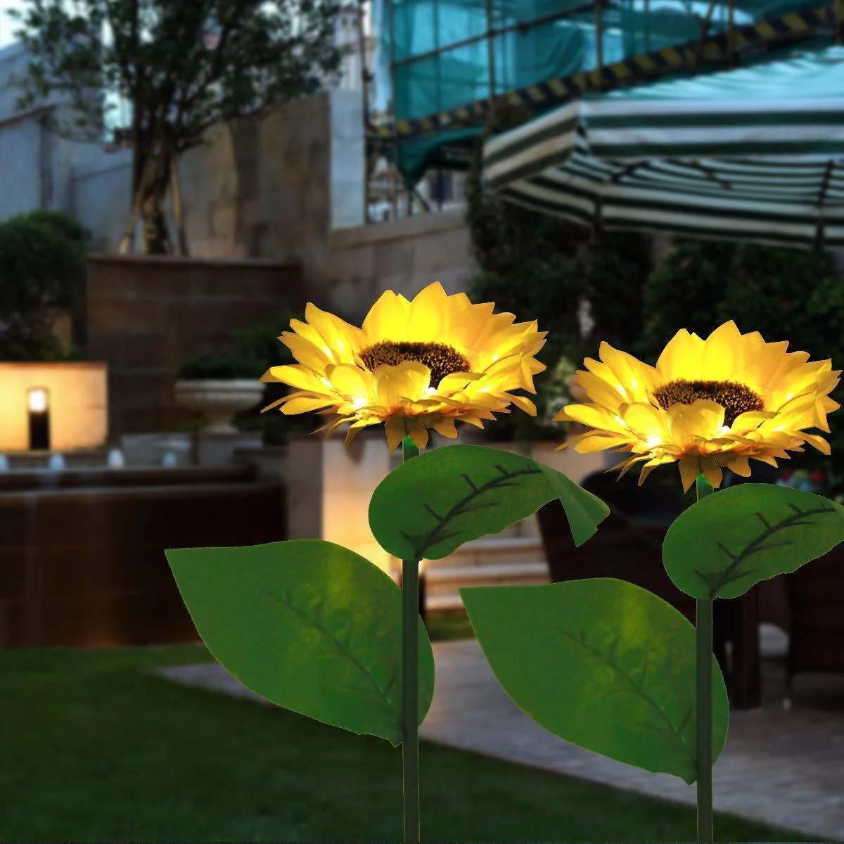 🌻[2 piezas 30 euros]Luces solares de girasol – Decoración brillante para el jardín ✨🌿
