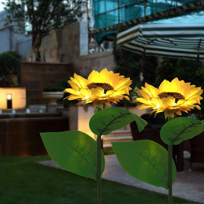 🌻[2 piezas 30 euros]Luces solares de girasol – Decoración brillante para el jardín ✨🌿