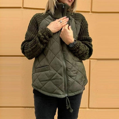 🔥 【S-3XL】Chaqueta acolchada de punto para mujer – ligera, cálida y perfecta para el invierno