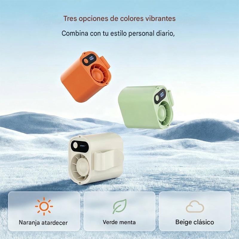 🌀❄Ventilador portátil para la cintura con clip y pantalla digital