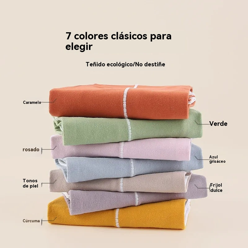 【7 artículos】Ropa interior de algodón puro de cintura alta para mujer, antibacteriana con grafeno 7A