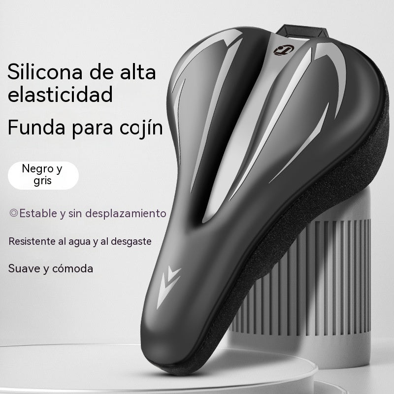 Funda para sillín de bicicleta de montaña, fabricada en cuero de silicona grueso e impermeable, ultrasuave.
