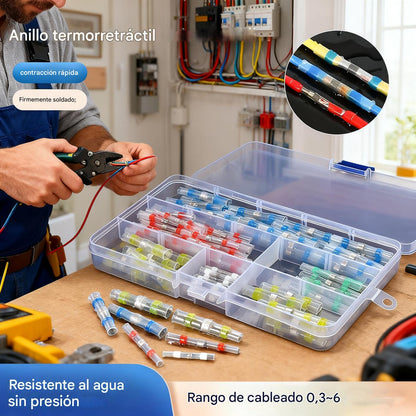 🛠️🔥【200 piezas】🔥Manguito de sellado de reparación de rotura de cable multifuncional, kit de conector de soldadura termorretráctil de conector de cable