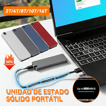 💾⚡【16TB】Disco duro SSD de gran capacidad – Transferencia ultrarrápida de 1050MB/s 🚀