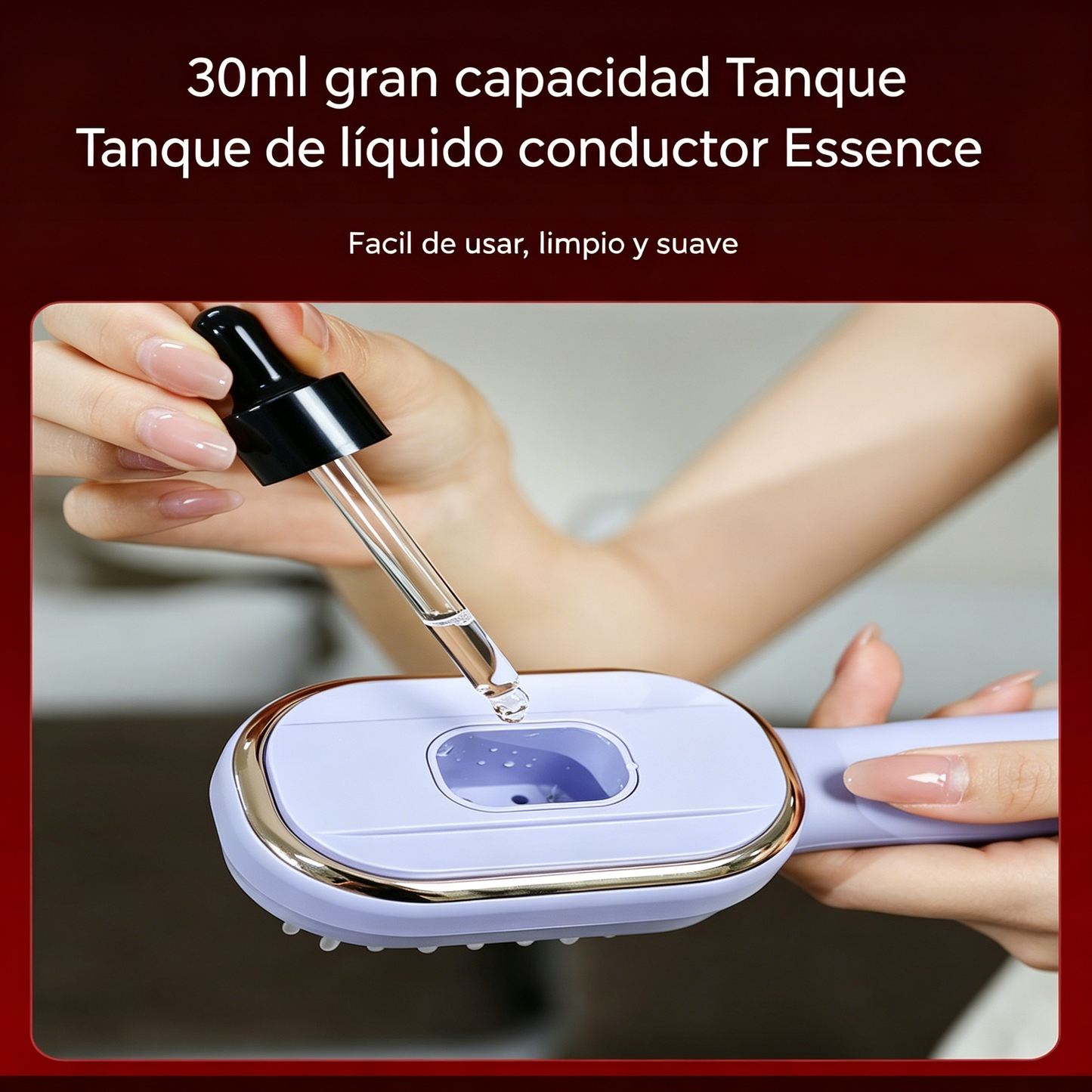 💆‍♀️Peine masajeador del cuero cabelludo, aplicador multifuncional de aceites esenciales y dispositivo para el crecimiento del cabello.