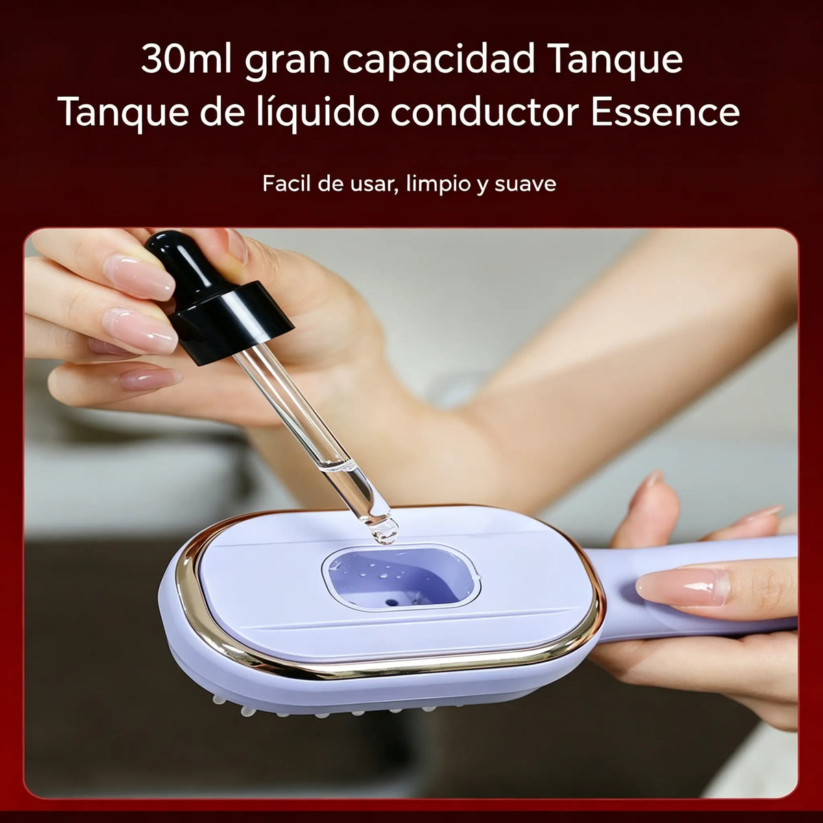 💆‍♀️Peine masajeador del cuero cabelludo, aplicador multifuncional de aceites esenciales y dispositivo para el crecimiento del cabello.