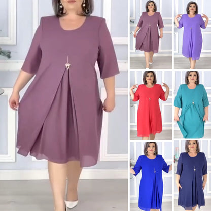 【🏆Producto más vendido】🔥🥰【S-5XL】2026 Nuevo vestido multicolor simple para mujer