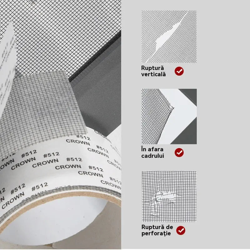 （0.5*2m）🛠️【5 piezas】✨ Cinta Reparadora para Mosquitera Invisible y Resistente al Agua