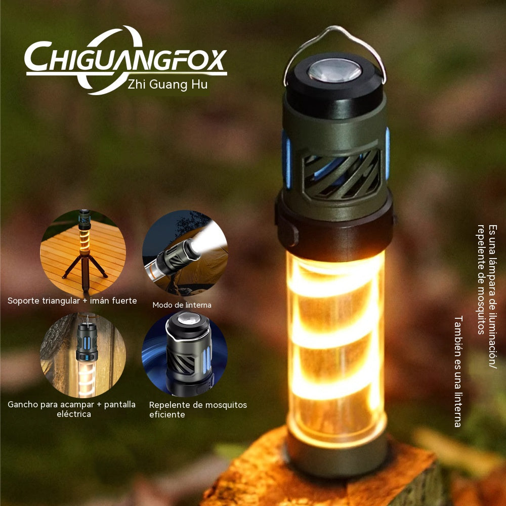 🔥Lámpara LED multifuncional 3 en 1, linterna portátil recargable con repelente de mosquitos.