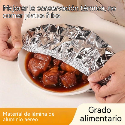 🔥【50 piezas 23 euros】 Cubierta térmica de papel de aluminio apto para alimentos