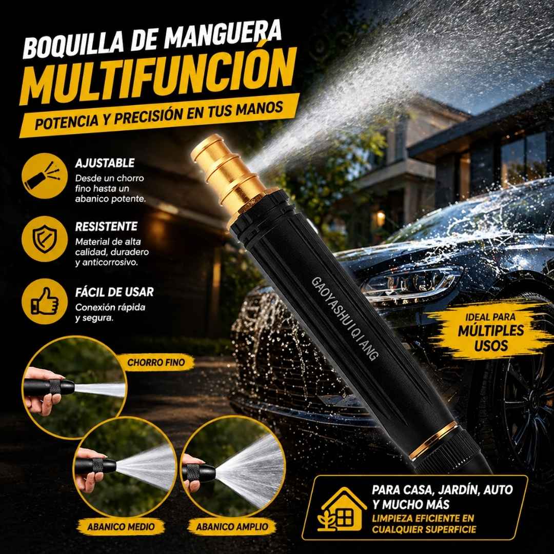 💯✨Pistola pulverizadora de alta presión para uso doméstico, el efecto de limpieza te sorprenderá.