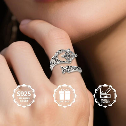 [compra 1 y llévate 1 gratis]Anillo de nudo celta de plata S925 con