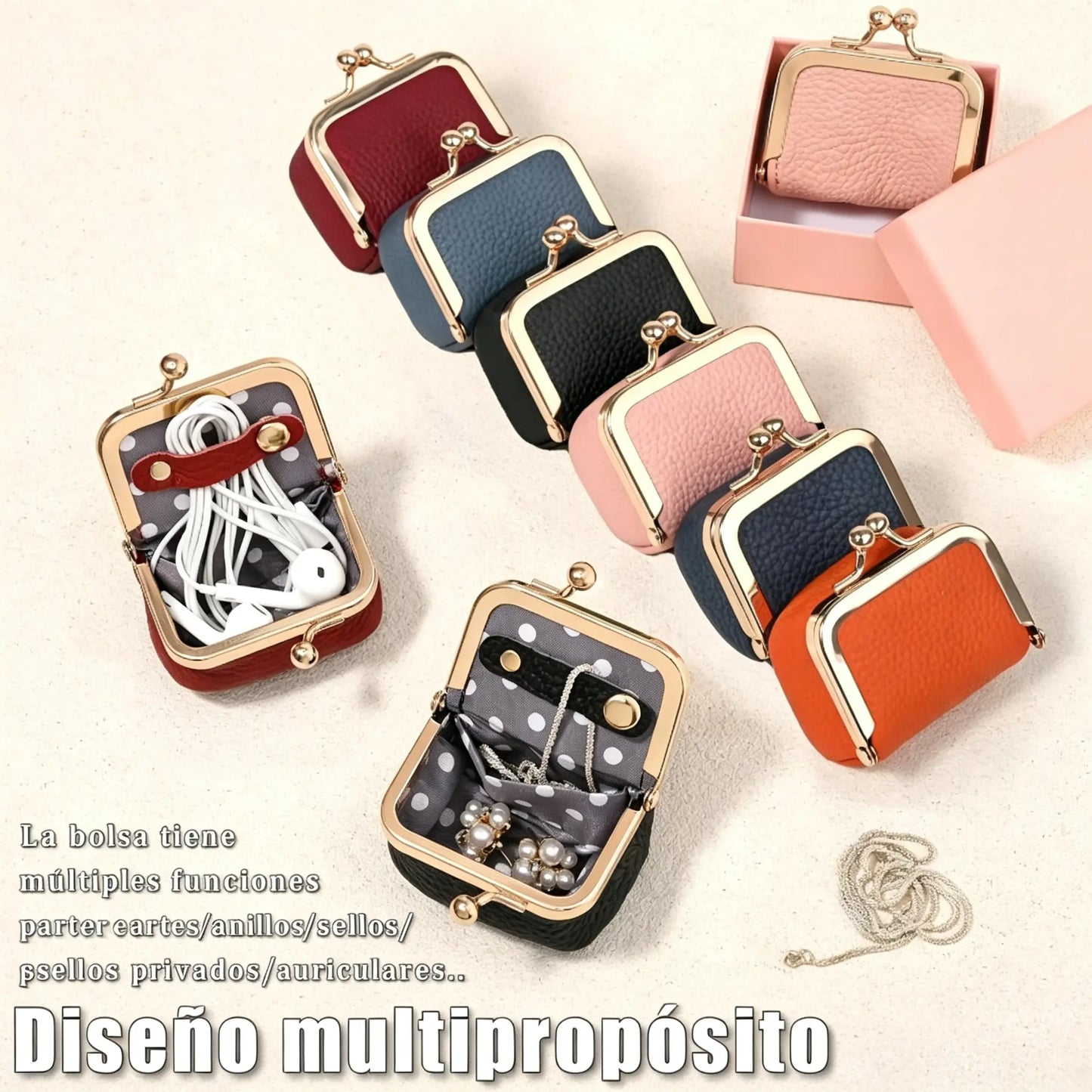 🎁【Compra 1 y llévate 1 gratis】💍👜Exquisita y compacta bolsita para joyas, ideal para guardar anillos, pendientes y otras joyas.