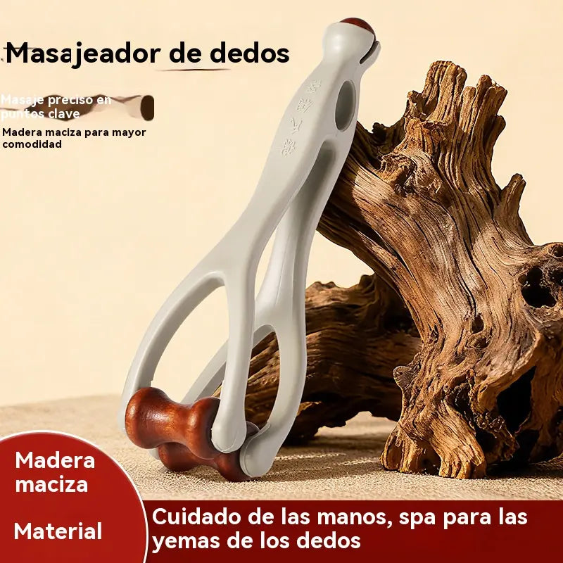 [2 piezas 22 euros] Masajeador de dedos de madera maciza: Los rodillos de madera natural ayudan a desbloquear los meridianos articulares y a aliviar la fatiga de las manos. 🌿