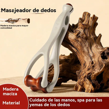 [2 piezas 22 euros] Masajeador de dedos de madera maciza: Los rodillos de madera natural ayudan a desbloquear los meridianos articulares y a aliviar la fatiga de las manos. 🌿