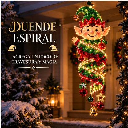 🎄 Colección de luces LED colgantes en espiral con magia navideña ✨