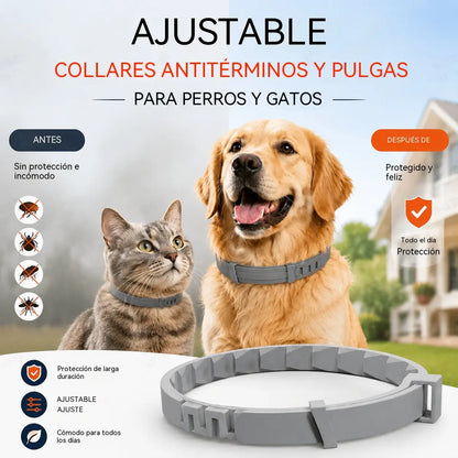 【2PCS】Collar repelente de mosquitos de tamaño ajustable para mascotas, perros y gatos.