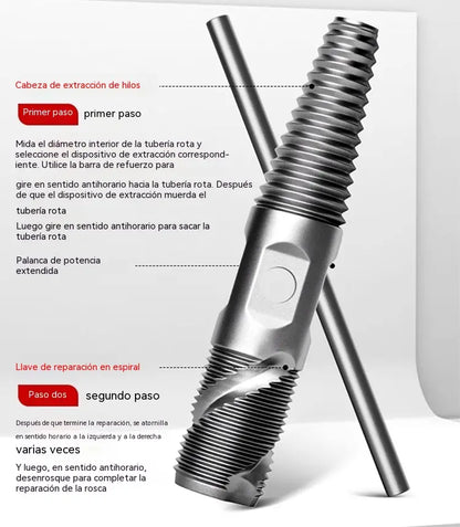 🚰Herramienta avanzada para reparar y desmontar roscas de grifos.