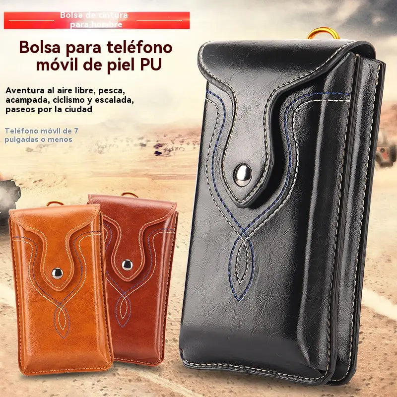 Riñonera multifuncional de doble capa para hombre