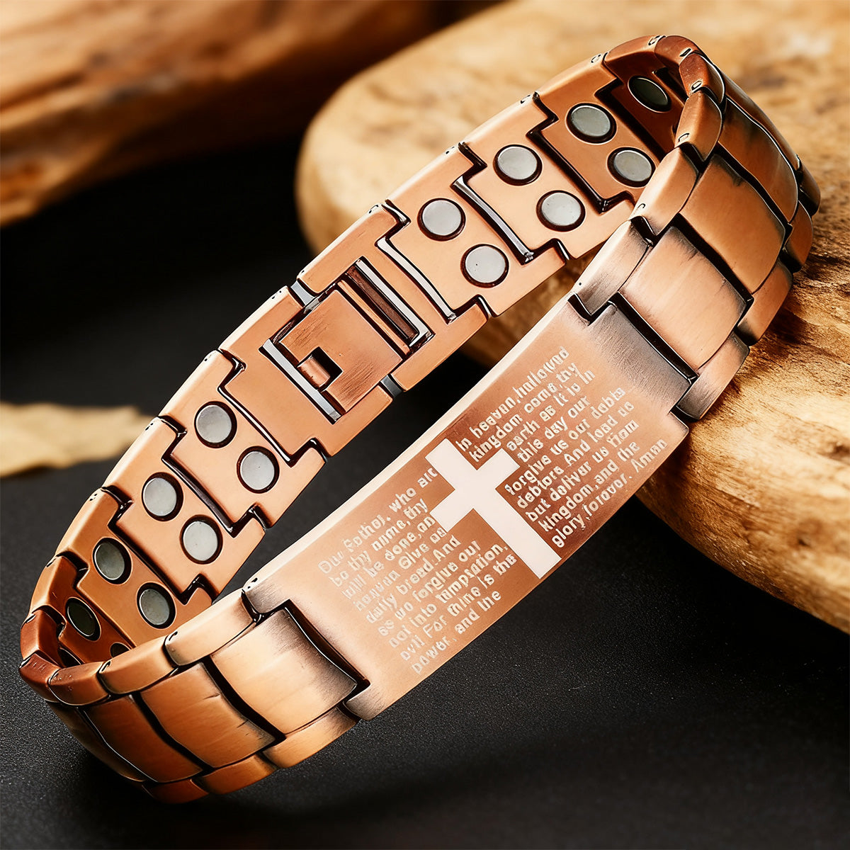 【50%OFF】Pulsera magnética de cobre rojo retro de moda para hombre
