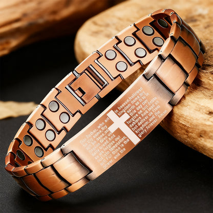 【50%OFF】Pulsera magnética de cobre rojo retro de moda para hombre