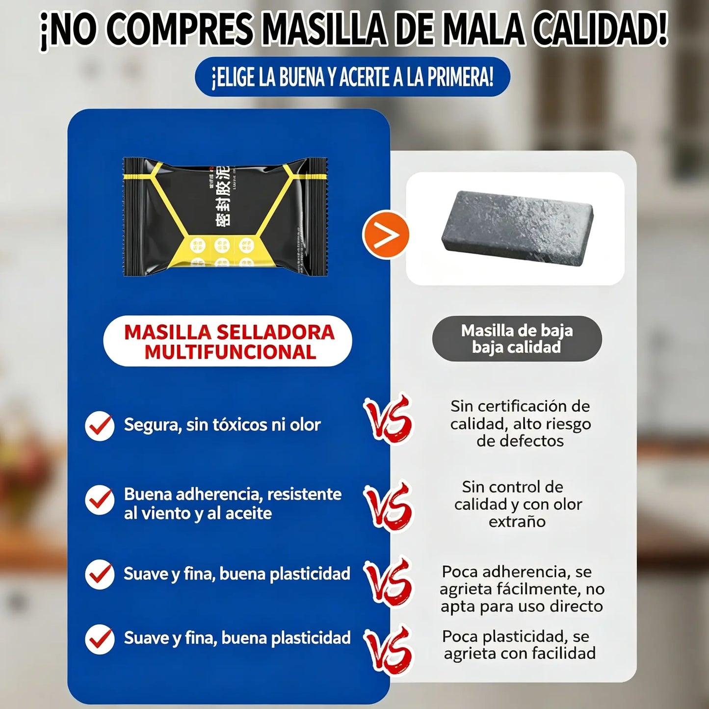 【10 piezas por 26€】🔧 Masilla Selladora Impermeable Blanca – Repara Agujeros de Aire Acondicionado, Paredes y Tuberías 💧🏠