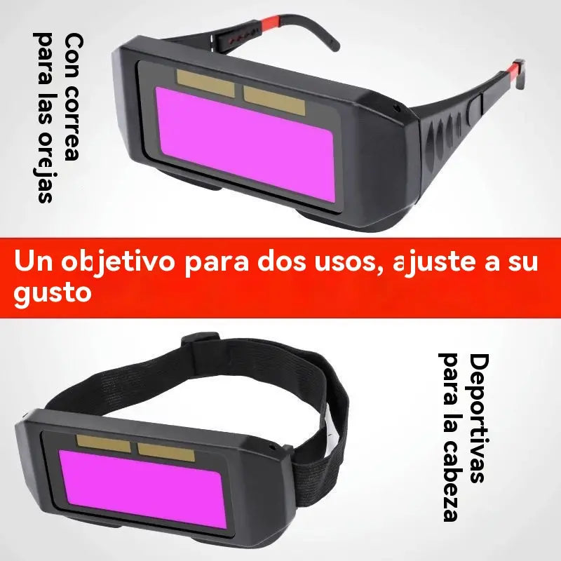 Gafas de protección ocular para soldadura antiarco, gafas de soldadura con cambio de color según la luz.