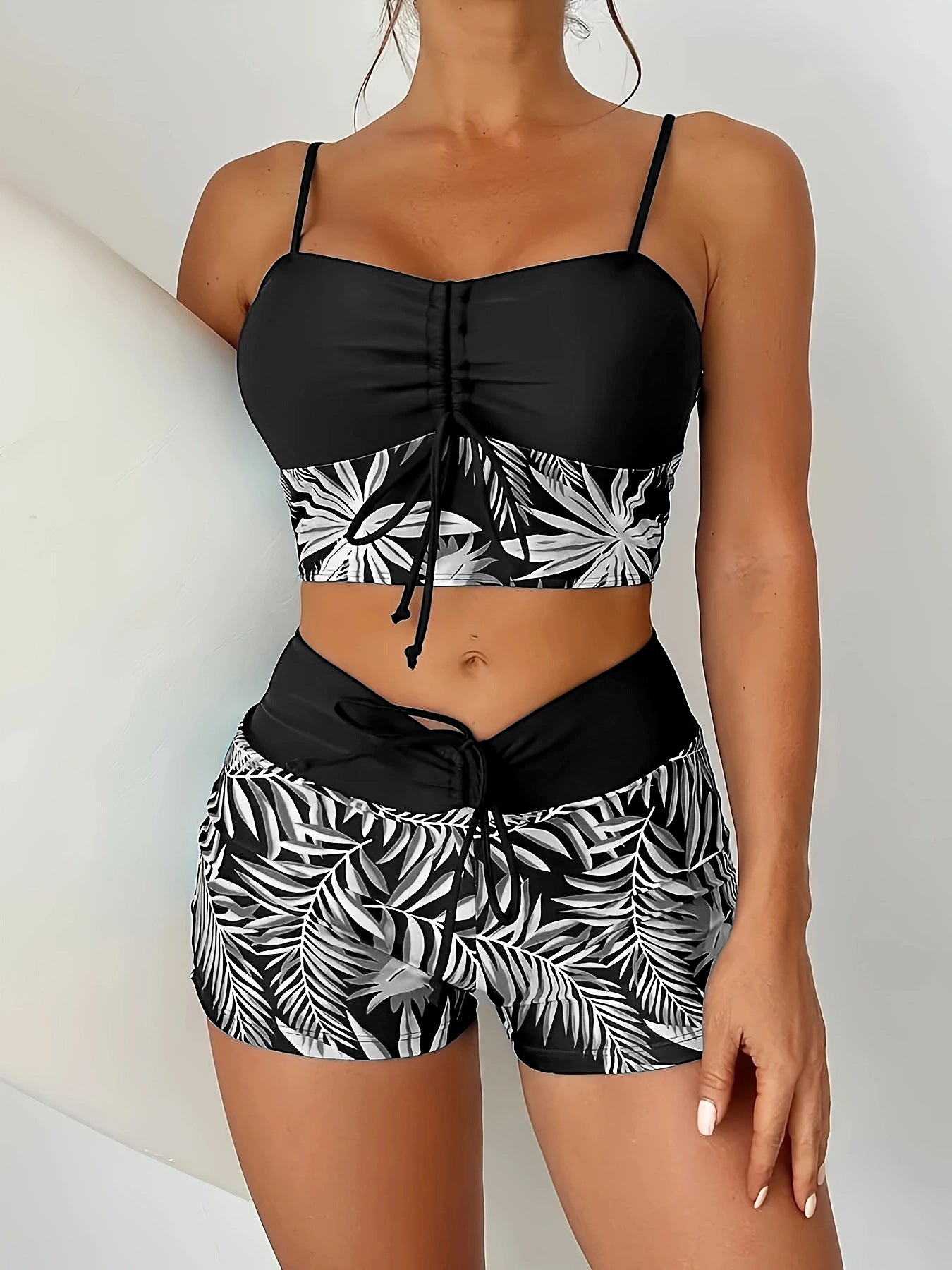 🏖️👙【S-2XL】Elegante traje de baño estampado de tallas grandes【40-110 kg】