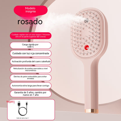 💖💨Un peine con función de pulverización de un solo botón para evitar eficazmente que el cabello se enrede.
