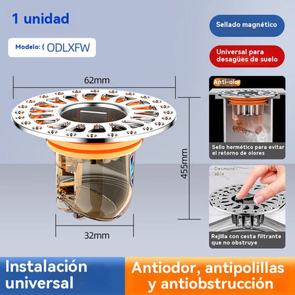 Núcleo de drenaje de piso universal antiolor con panel grande de nido de abeja