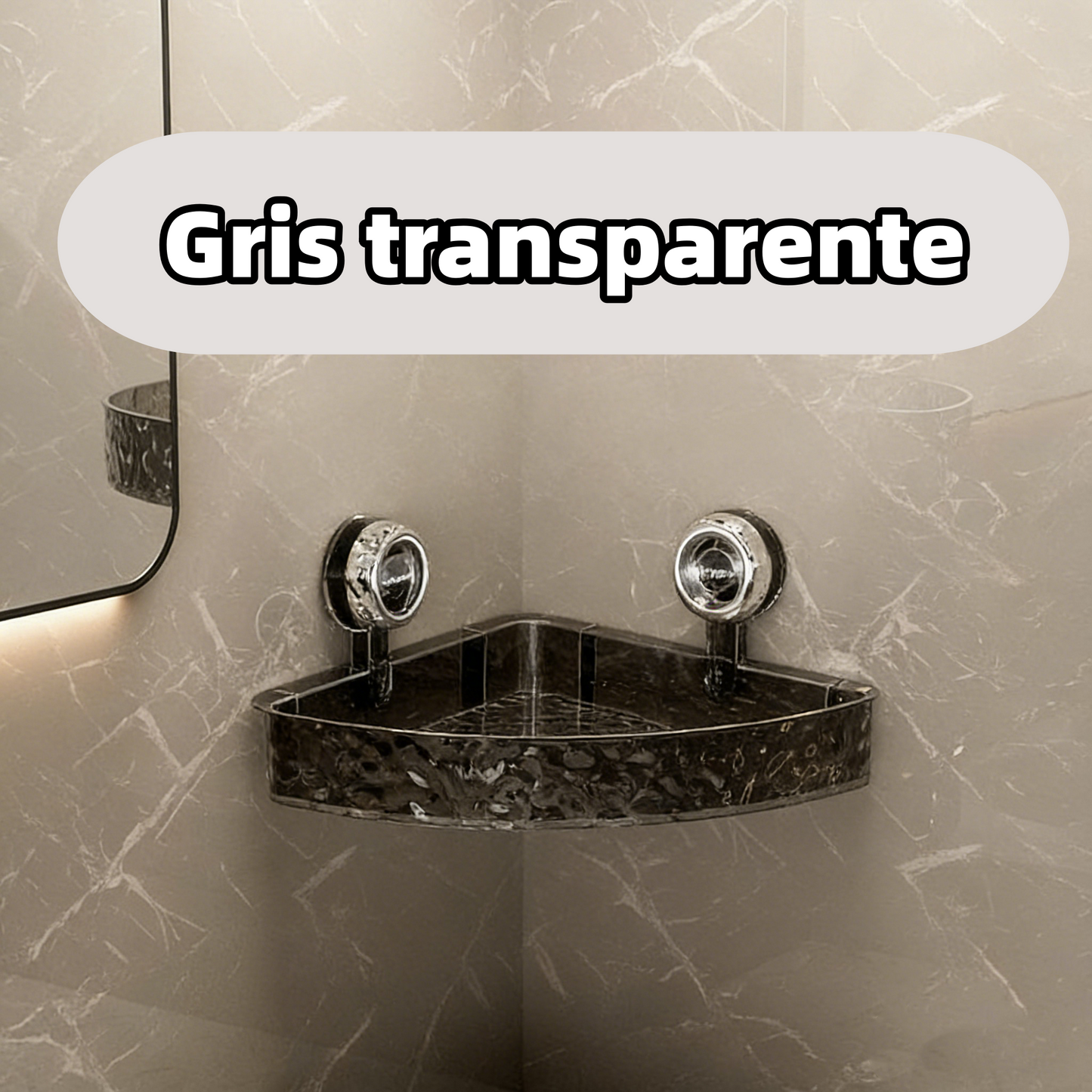 Estante de esquina con diseño de glaciar