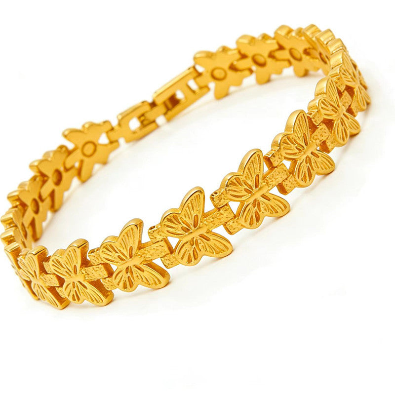 Pulsera magnética de cobre con mariposa ajustable Elegante, cómoda y perfecta para cualquier ocasión