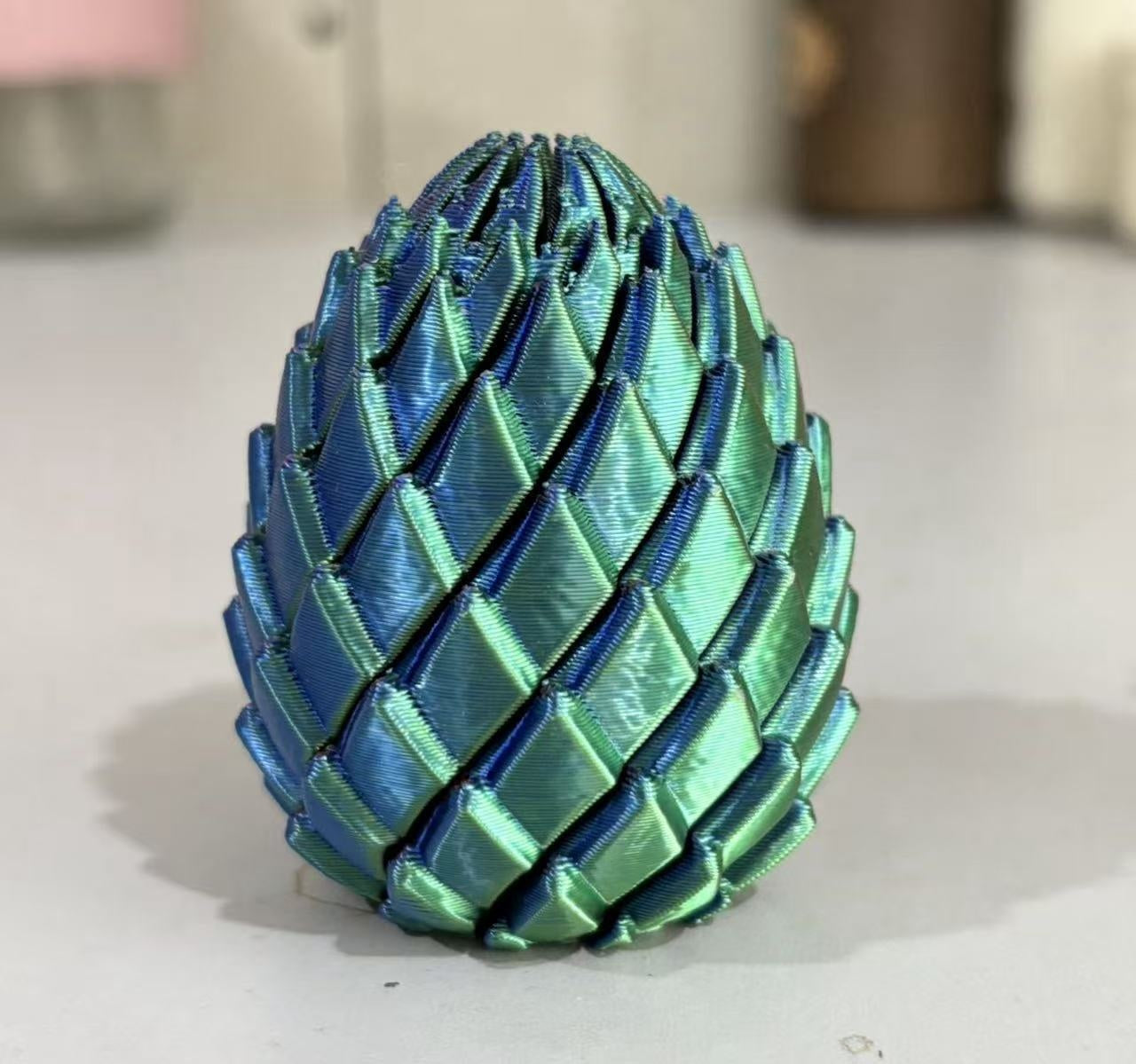 🔥Compra 1, llévate 1 gratis】🦖 🌀 Huevo espiral con textura de escamas de dragón impreso en 3D