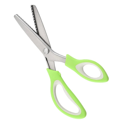 👗✂️ Tijeras de sastre con borde decorativo – Profesionales en corte zigzag y ondulado | Perfectas para telas, patchwork y proyectos DIY