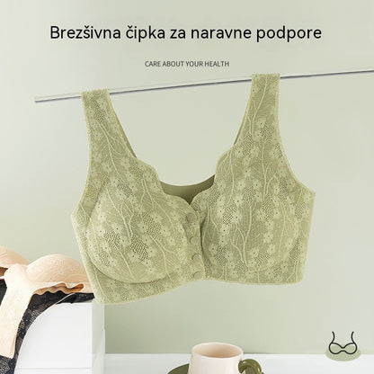 【2-delni paket】Ženski nedrček brez žic z gumbi na sprednji strani【40-100kg】