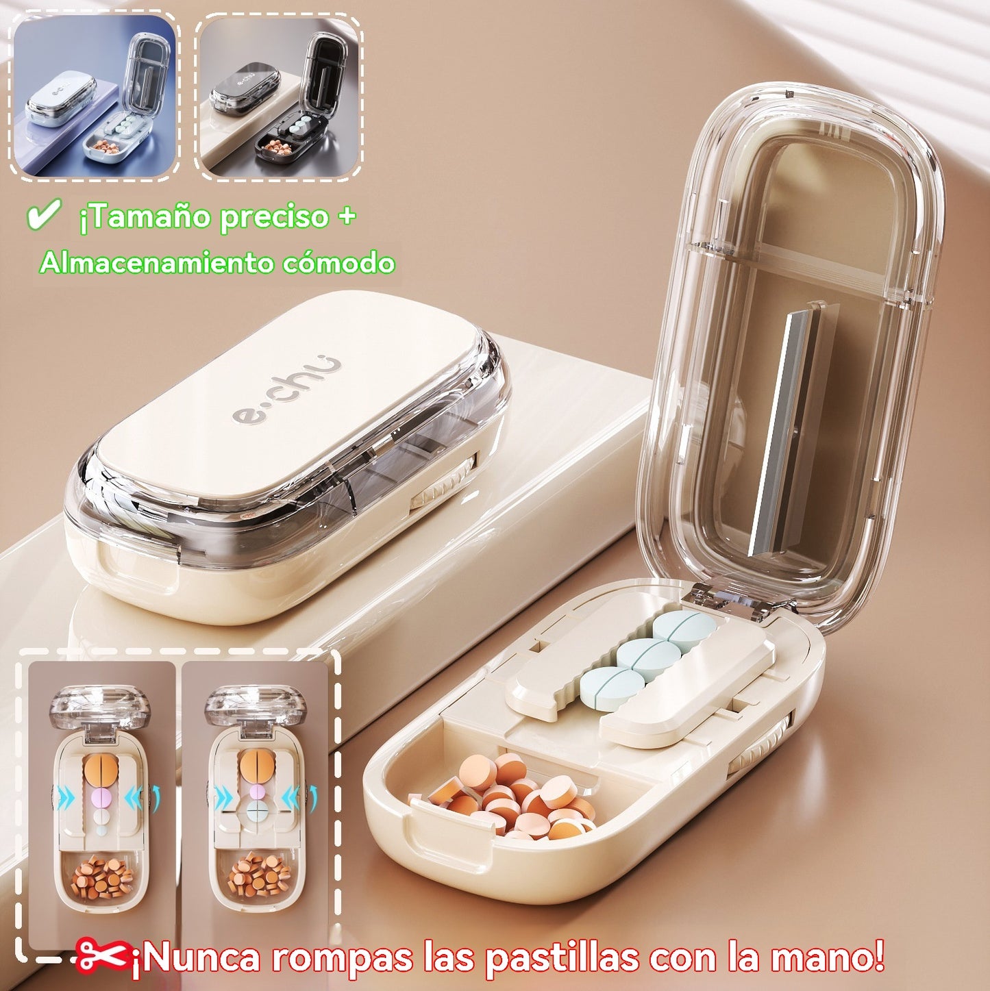 【⏰Oferta por tiempo limitado】 💊🧰 Pastillero multifuncional portátil, hermético y a prueba de humedad