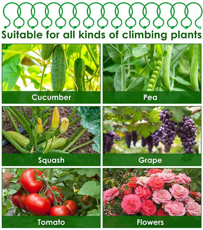 🍇【500 kusů】🌱Pevné svorky s přezkou ve tvaru 8, vhodné pro popínavé rostliny, zahrady/zeleninové sady/sady, úvazy pro vinnou révu
