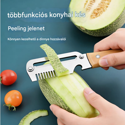 【Vegyél 1-et, kapsz 1-et ingyen】3 az 1-ben többfunkciós konyhai hámozó: hámoz, vág és üvegkupakot nyit!