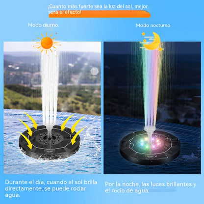 【Diámetro 13 cm】💥Fuente de agua alimentada por energía solar