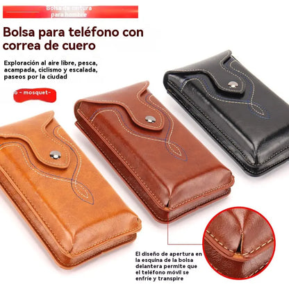 Riñonera multifuncional de doble capa para hombre