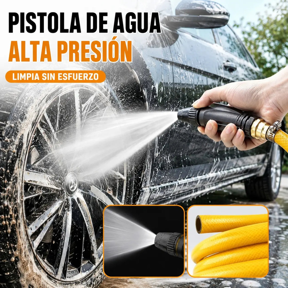 【2 pieza】Pistola pulverizadora de alta presión para uso doméstico