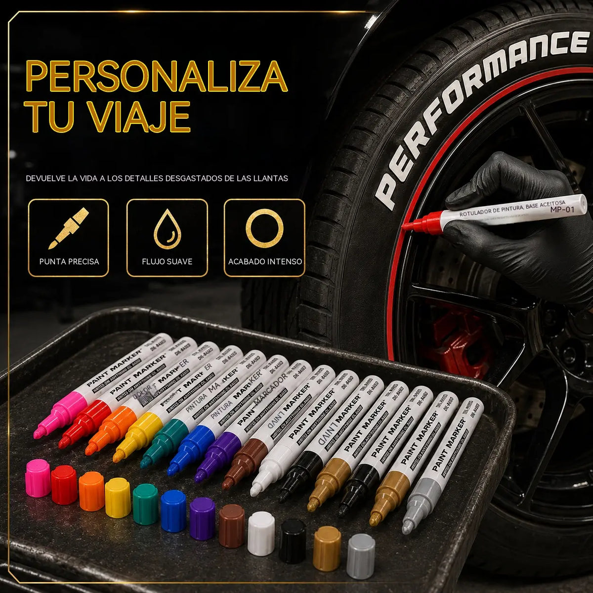 🖊️【Paquete de 12】Con un precio de 27 euros🎨Rotulador de pintura resistente al agua, al aceite y a la decoloración.