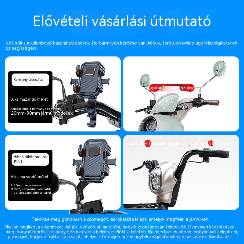 ❄️ Nyári frissesség 50% kedvezménnyel! 📱 Vízálló telefontartó (motorkerékpárra és biciklire) – Rezgéscsillapító okostelefon-tartó egykezes zárszerkezettel.