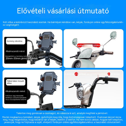 ❄️ Nyári frissesség 50% kedvezménnyel! 📱 Vízálló telefontartó (motorkerékpárra és biciklire) – Rezgéscsillapító okostelefon-tartó egykezes zárszerkezettel.