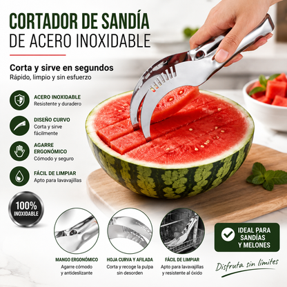 【💥2 piezas】Cuchillo de sandía con molino de viento de acero inoxidable, accesorios de cocina