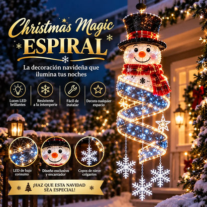 🎄 Colección de luces LED colgantes en espiral con magia navideña ✨