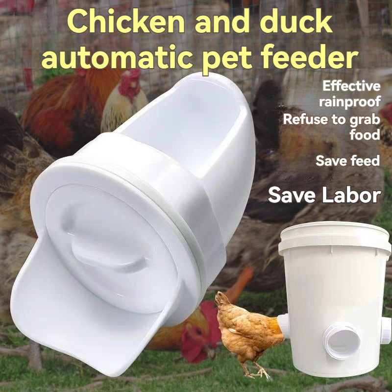 [Perforadora + 5 comederos] Comedero automático para pollos, patos y gansos