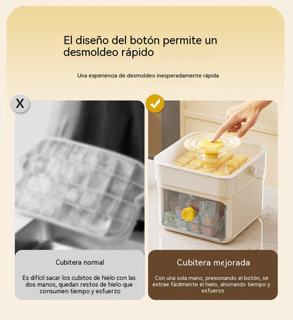 ❄️【50% de descuento】Máquina de hielo portátil | Incluye pala para hielo – Hace hielo en segundos(Prepara 50 cubitos de hielo a la vez)